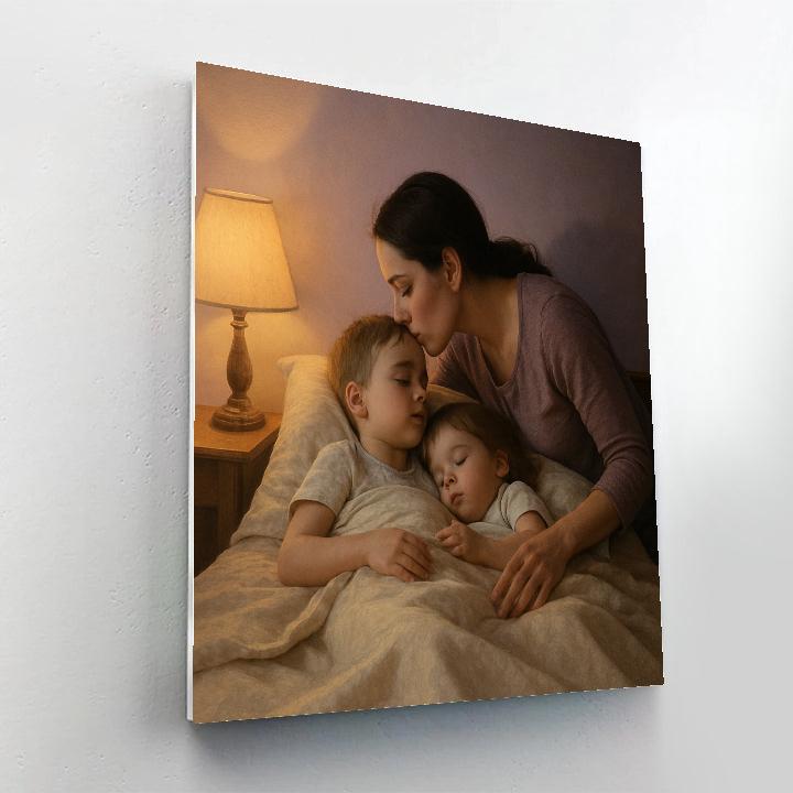 Sibling Bedtime Tuck In Numbered painting kits