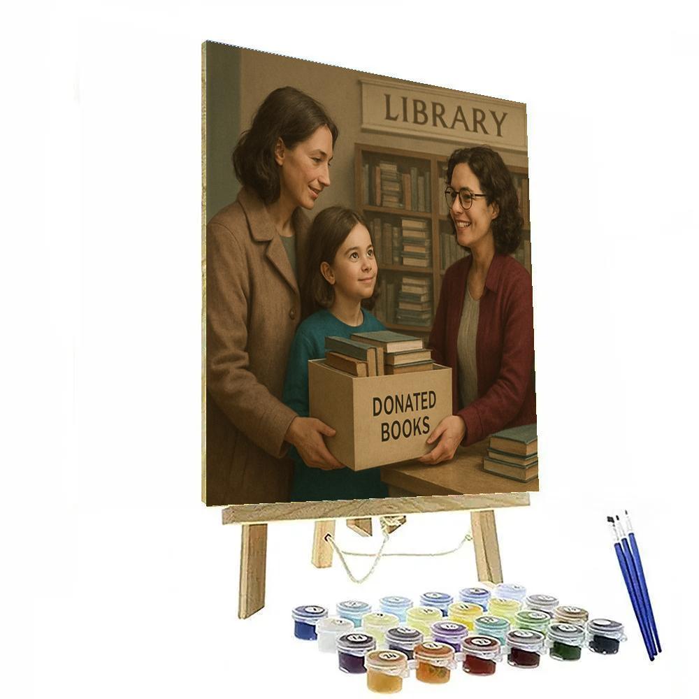 Library Book Donation Day paint by color
