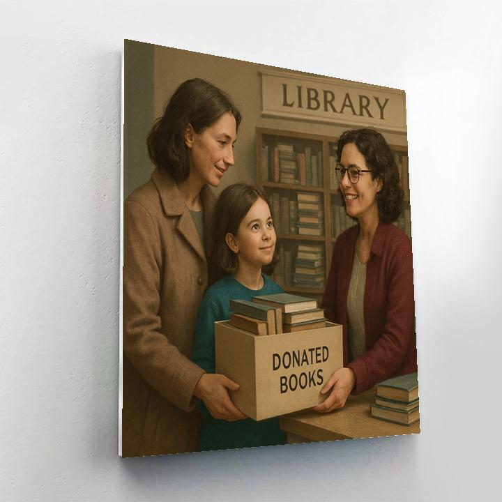 Library Book Donation Day paint by color