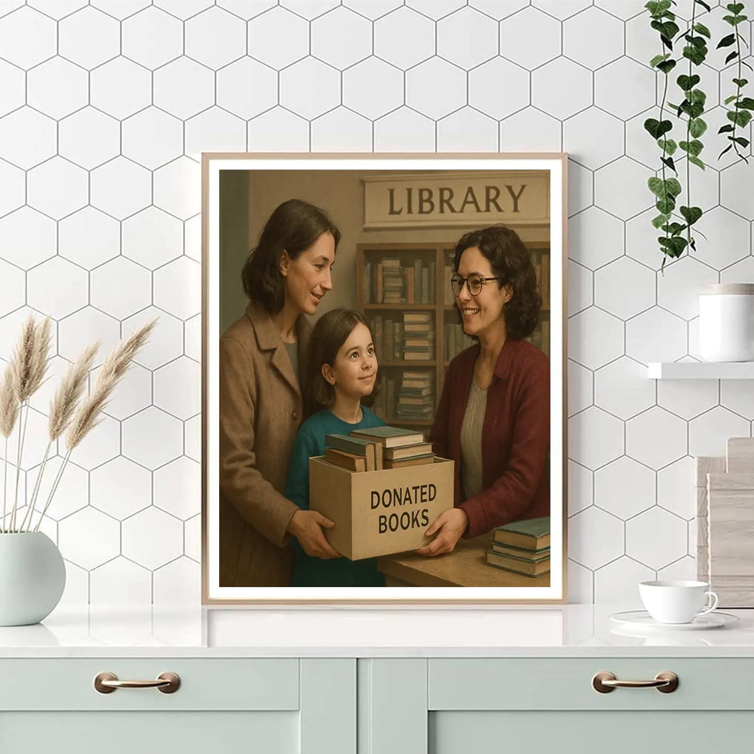 Library Book Donation Day paint by color