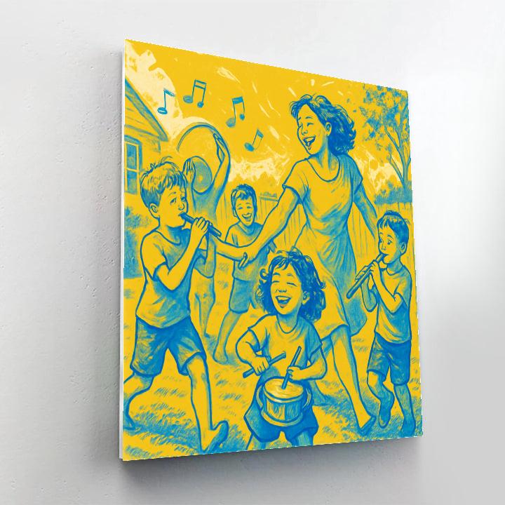 Backyard Mini Orchestra paint by numbers