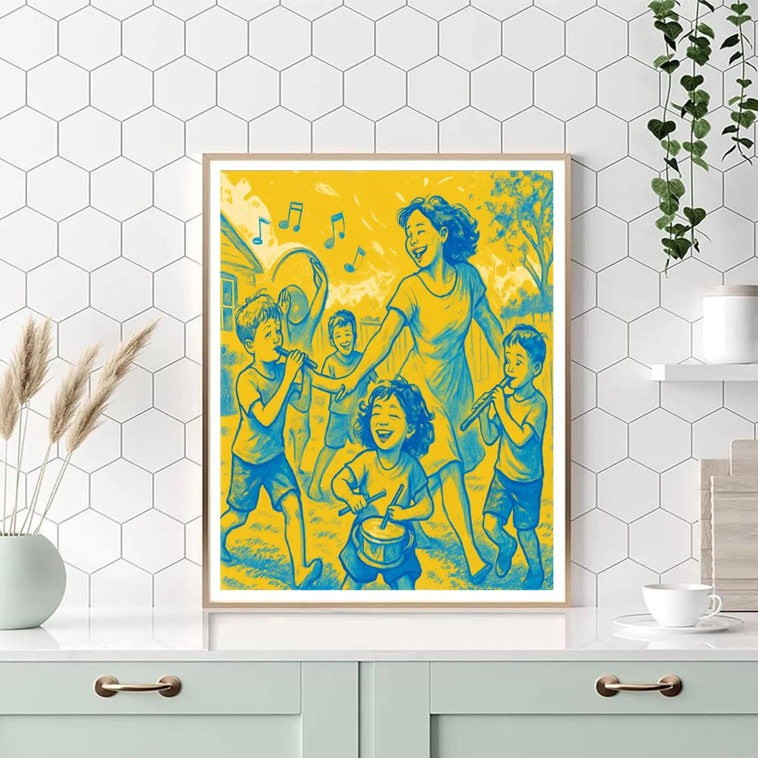 Backyard Mini Orchestra paint by numbers