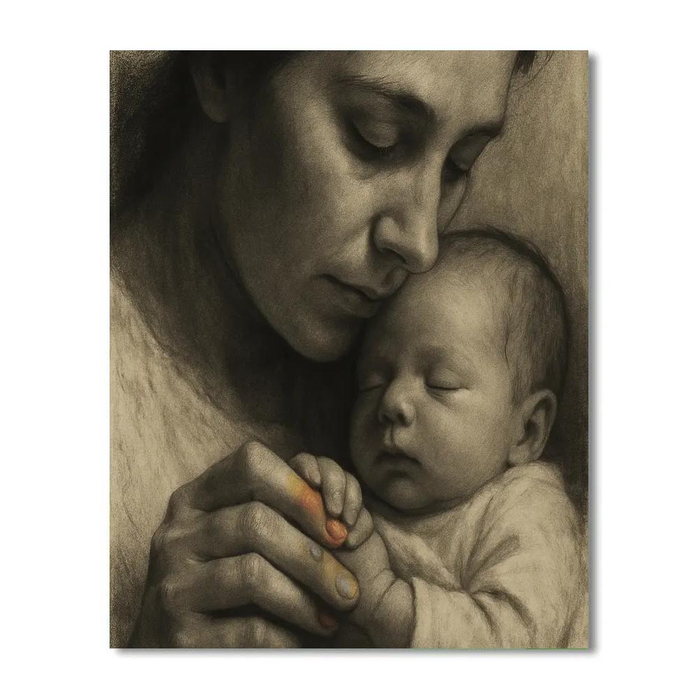 Quiet Painting Of Hands painting number kit