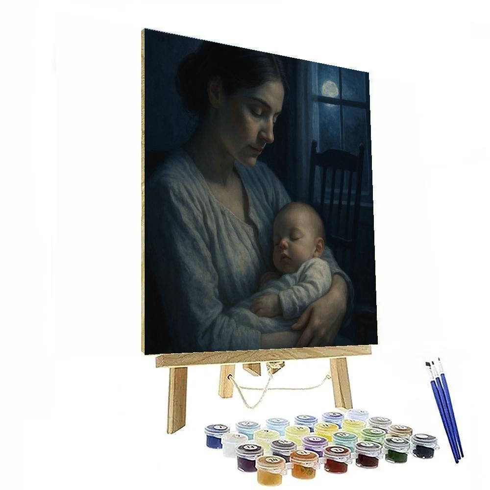 Midnight Feeding Moonlight Numbered painting kits