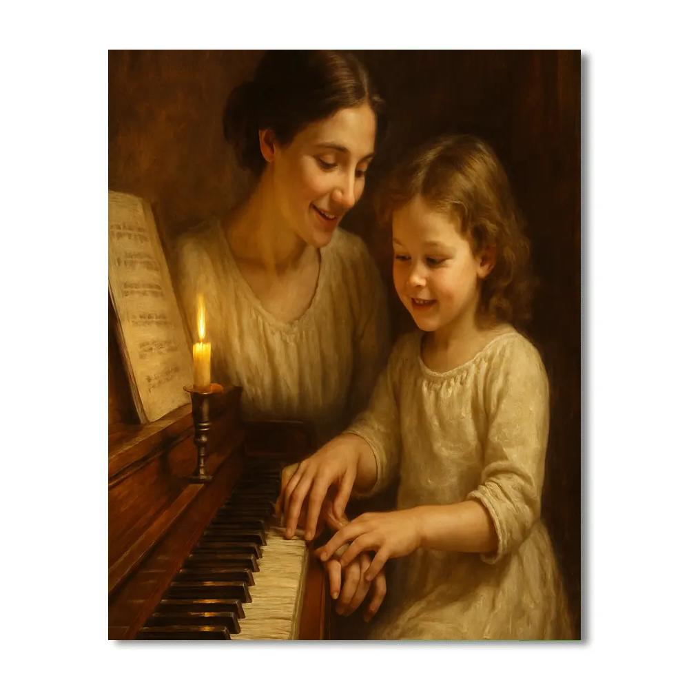 Piano Lessons By Candlelight Number painting