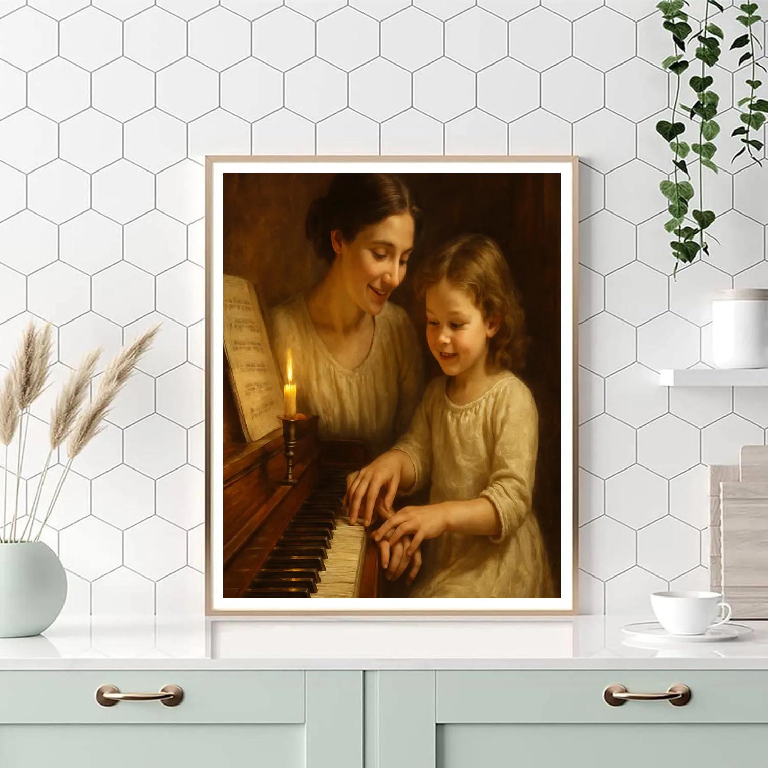 Piano Lessons By Candlelight Number painting