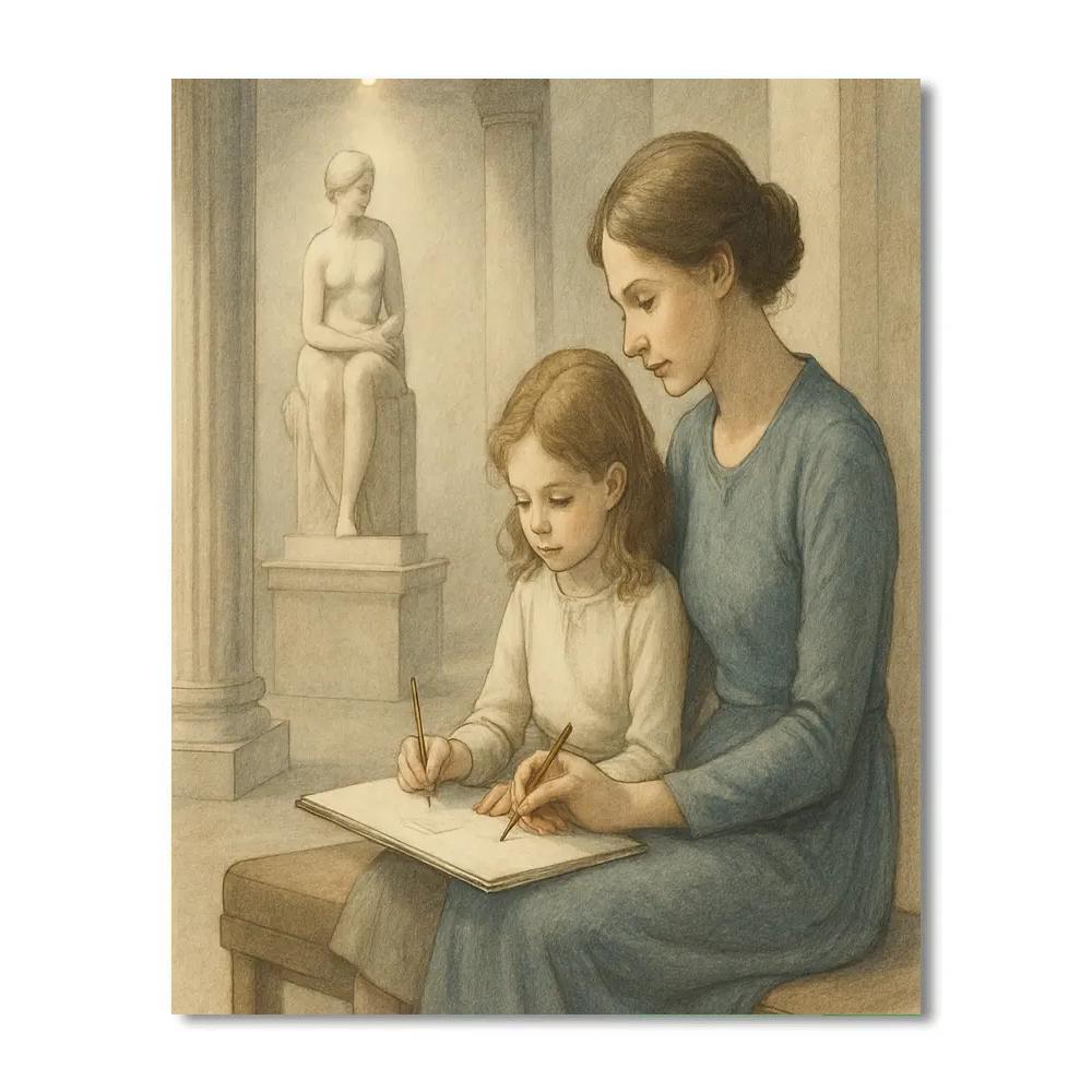 Quiet Museum Sketching Paint by numbers art