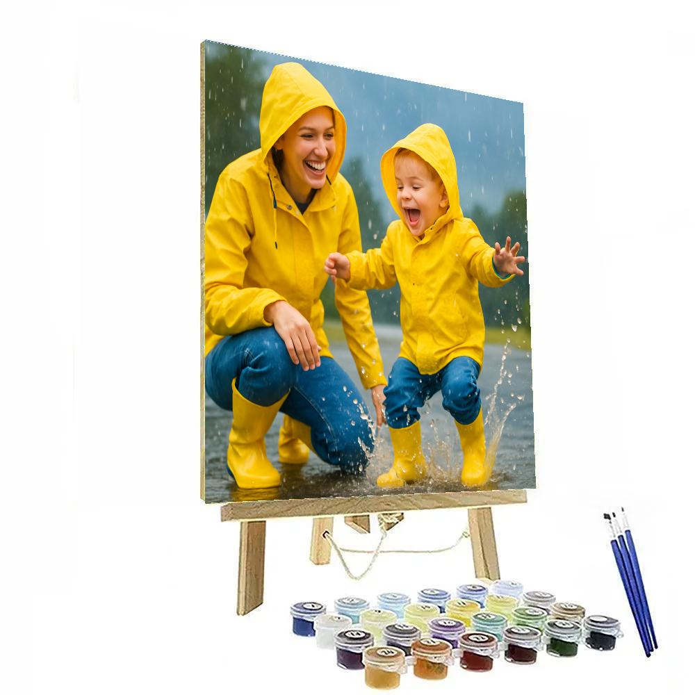 Raincoat Splash Puddle Paint by numbers art