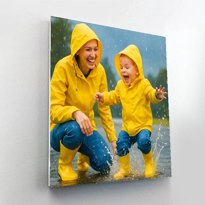 Raincoat Splash Puddle Paint by numbers art