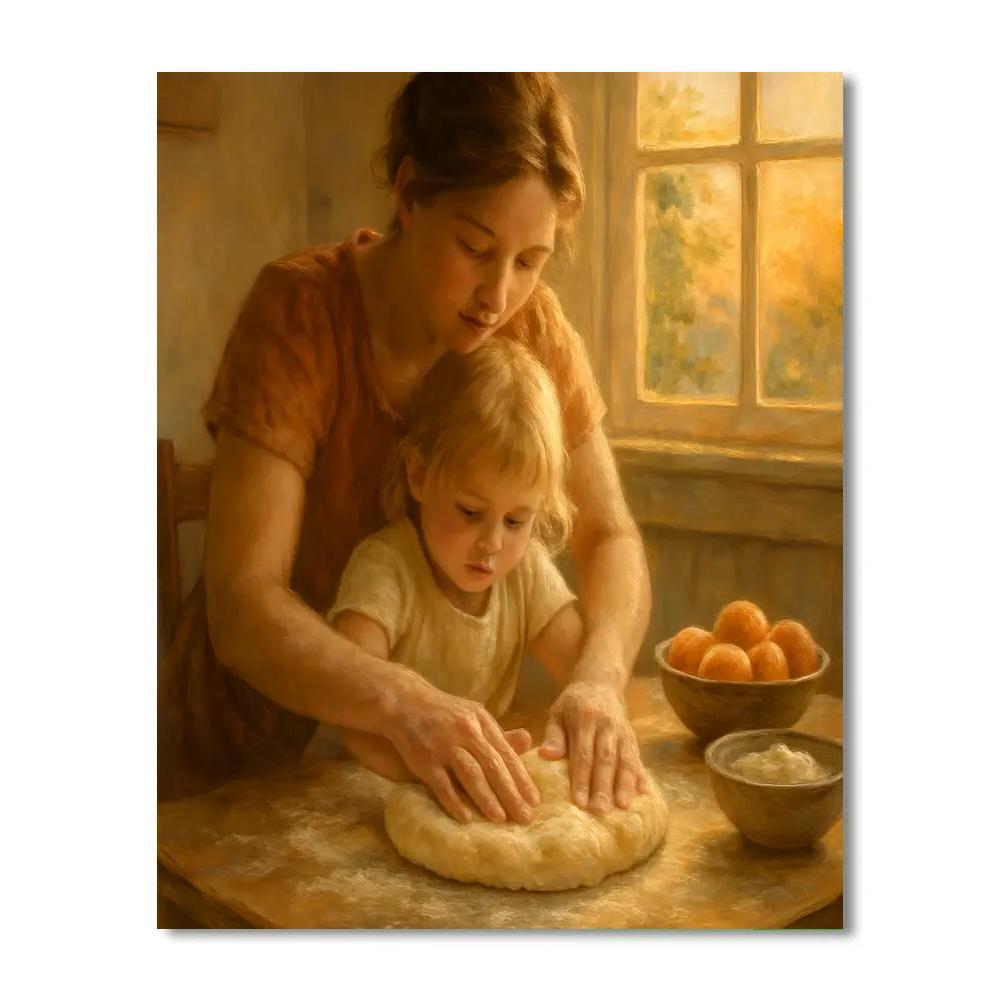 Sunrise Baking Together paint by number