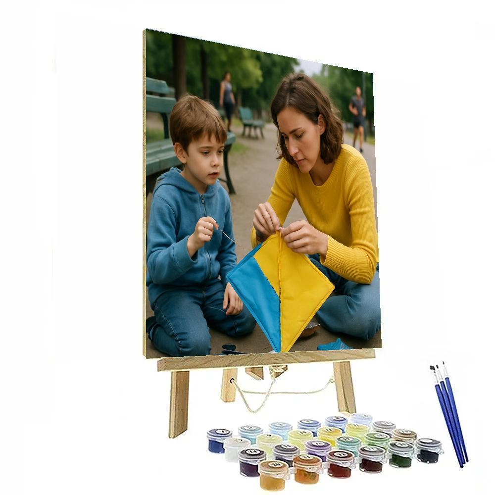 City Park Kite Repair paint by numbers