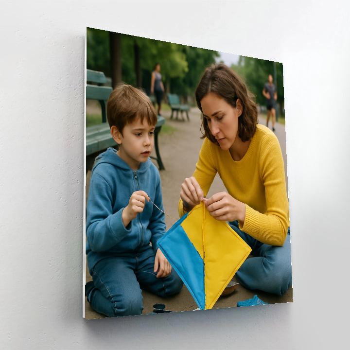 City Park Kite Repair paint by numbers