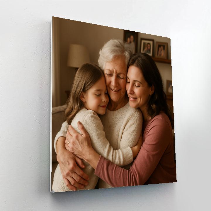Grandma Visit Multi Generation Hug Numbered painting kits