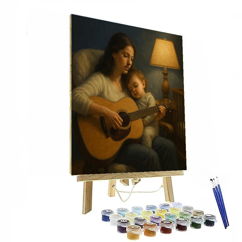 Bedtime Lullaby Guitar Paint by numbers kits