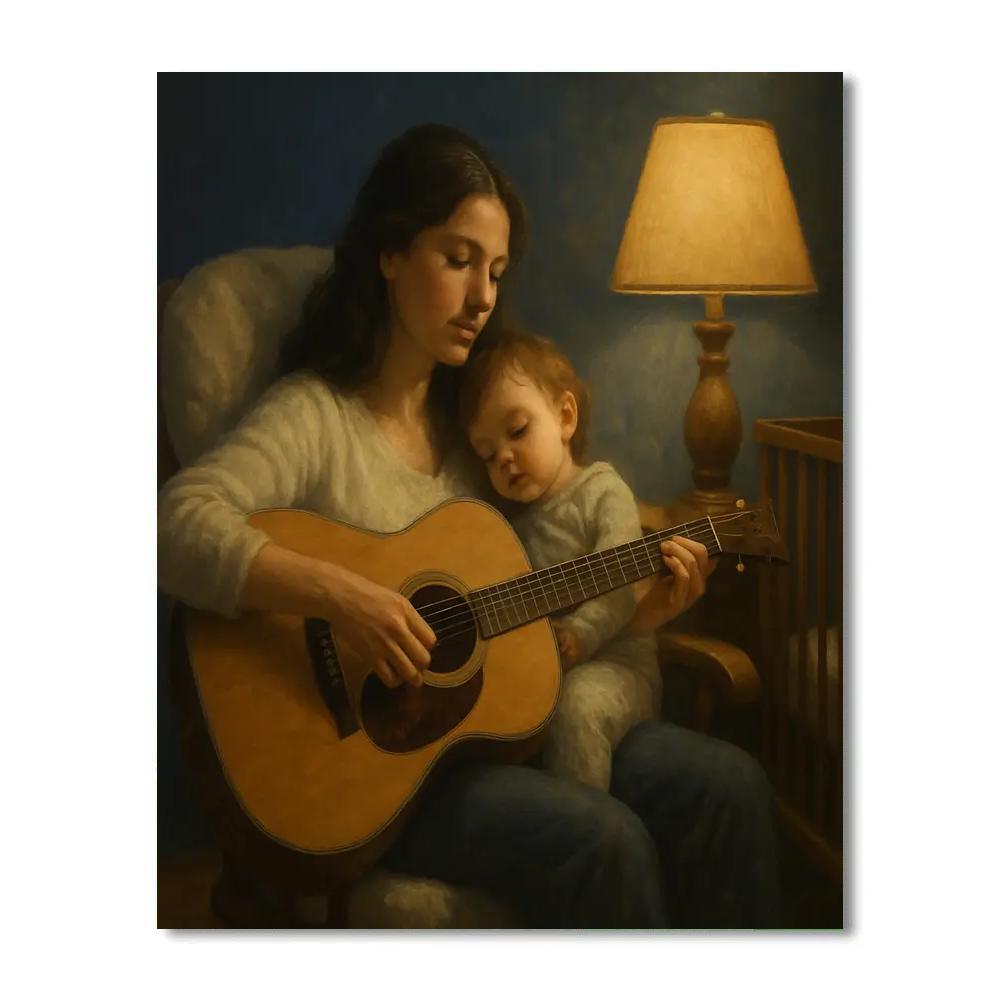 Bedtime Lullaby Guitar Paint by numbers kits