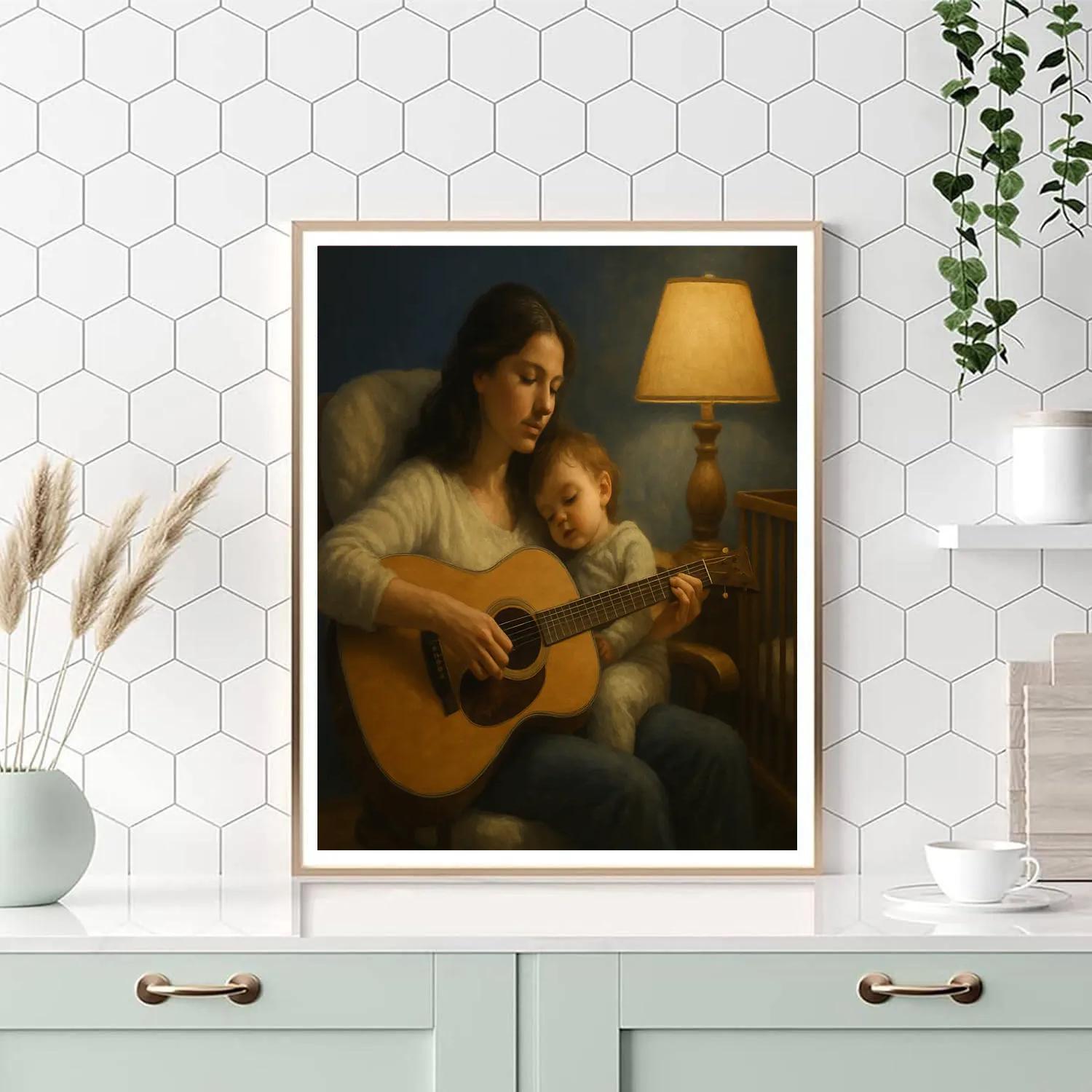 Bedtime Lullaby Guitar Paint by numbers kits