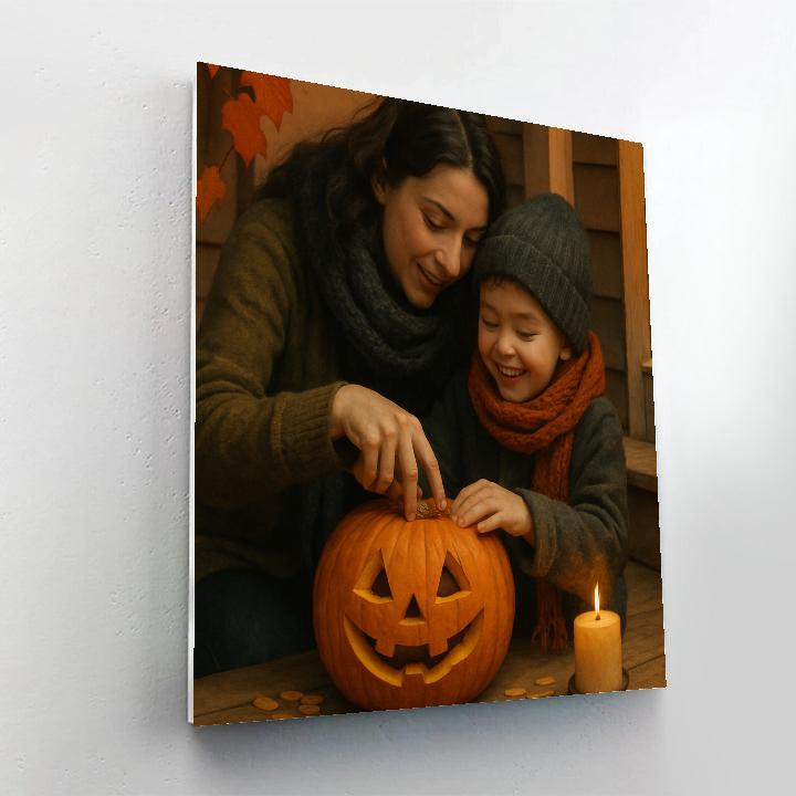 Carving Pumpkins Together paint by color