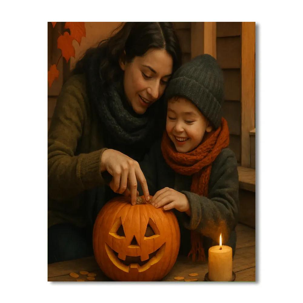 Carving Pumpkins Together paint by color