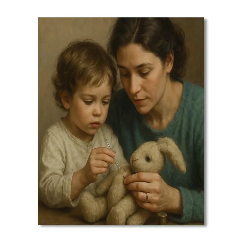 Quiet Sewing Repair Lesson paint by color