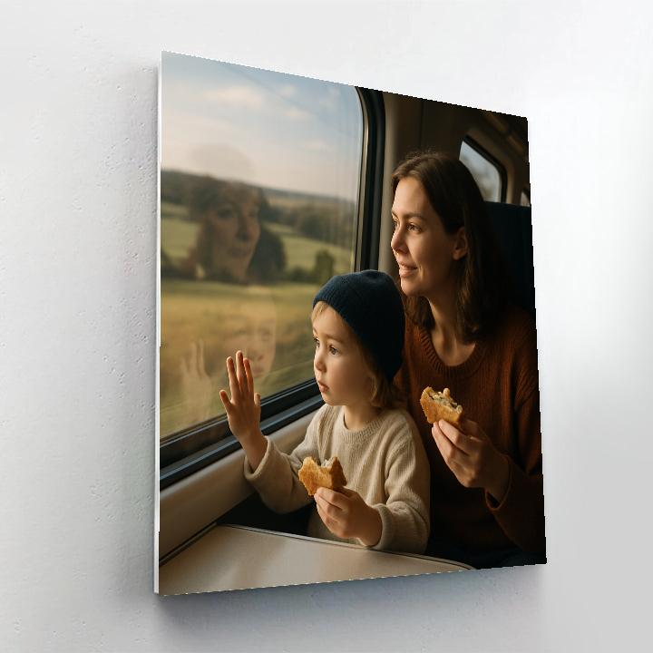 Train Window Shared Snacks Painting by numbers kit