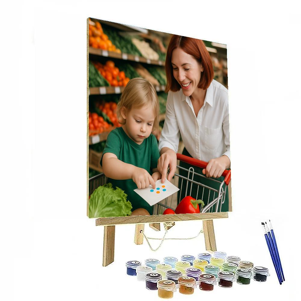 Grocery List Double Duty DIY paint by numbers