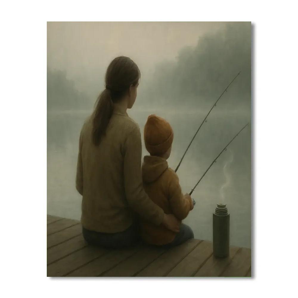 Fishing On A Foggy Dock Paint by numbers kits