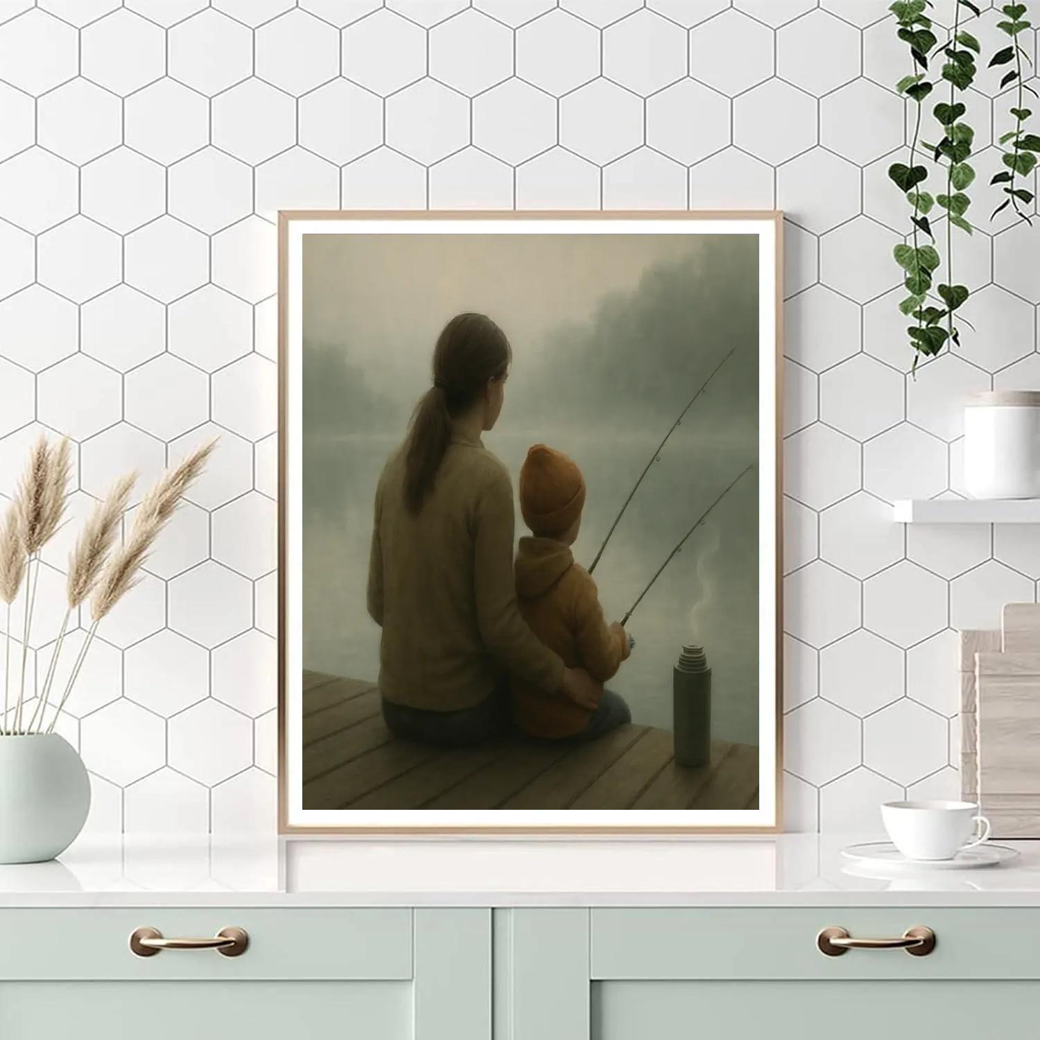 Fishing On A Foggy Dock Paint by numbers kits