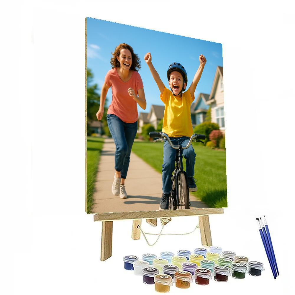 First Bike Without Training Wheels DIY paint by numbers