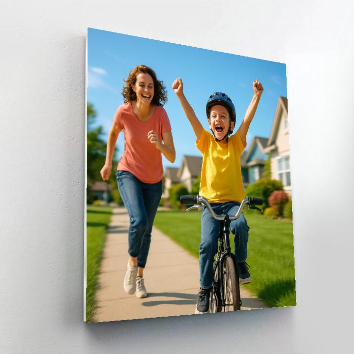 First Bike Without Training Wheels DIY paint by numbers