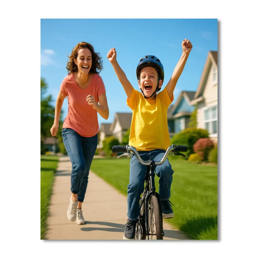 First Bike Without Training Wheels DIY paint by numbers