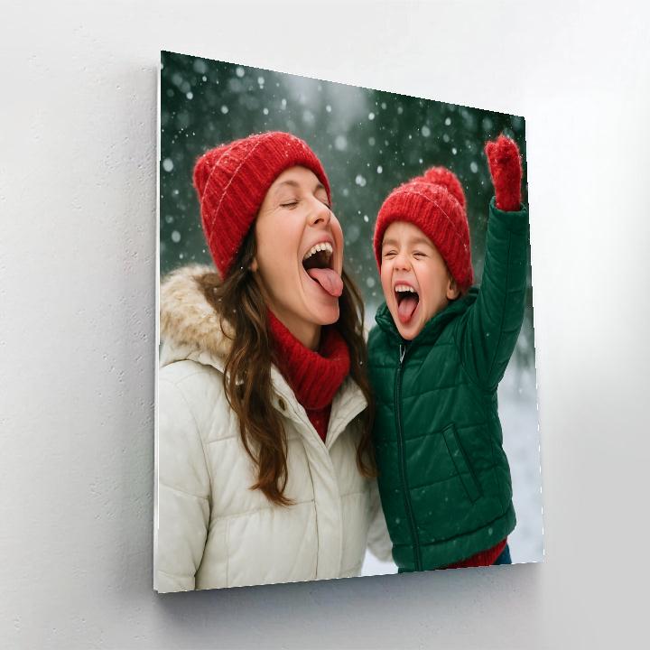 Snowflake Catching Laughter paint by number