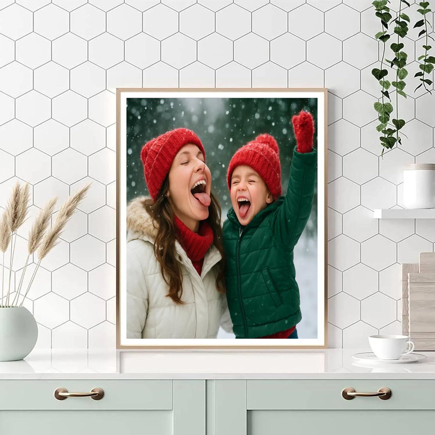 Snowflake Catching Laughter paint by number