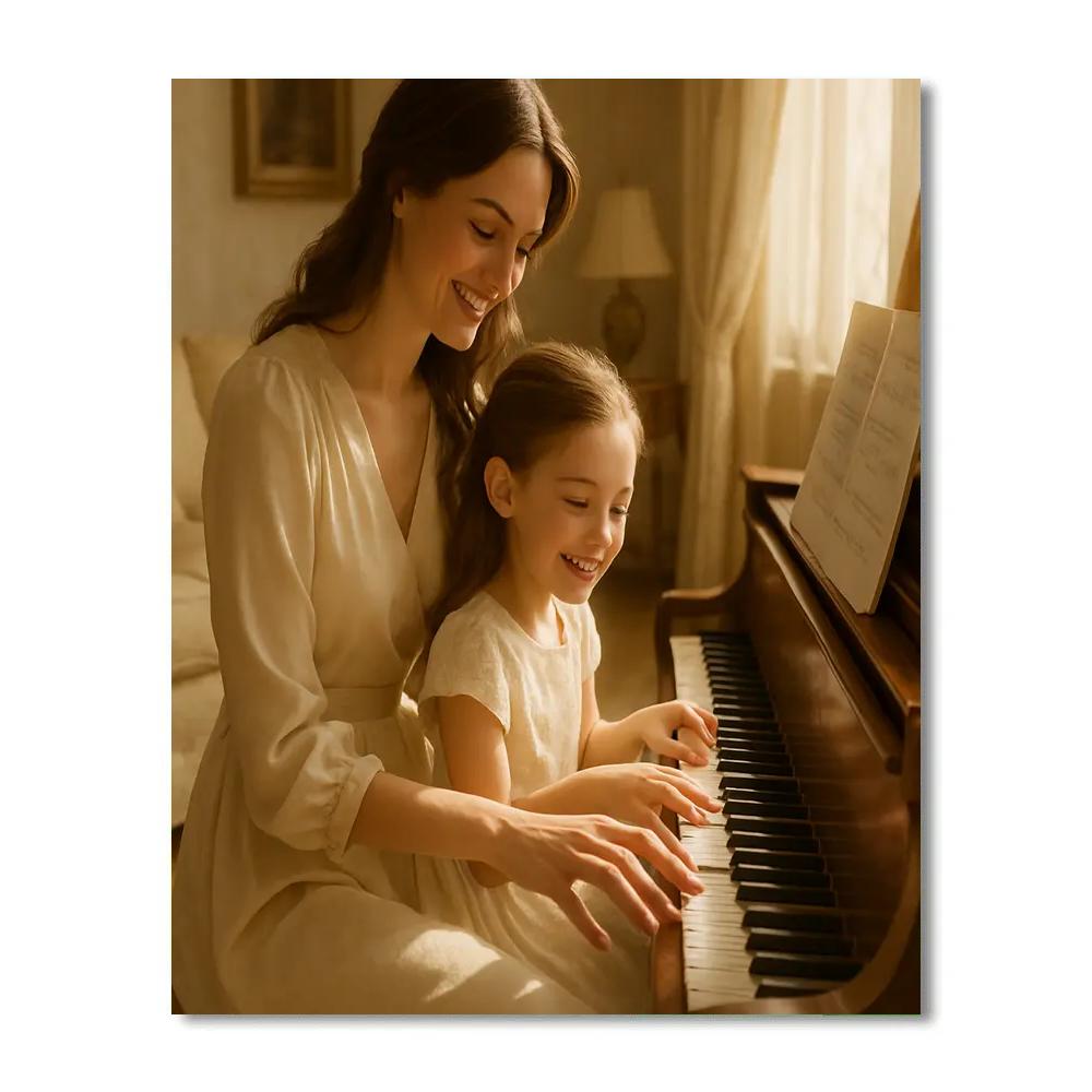 Sunlit Piano Duet Paint by numbers kits