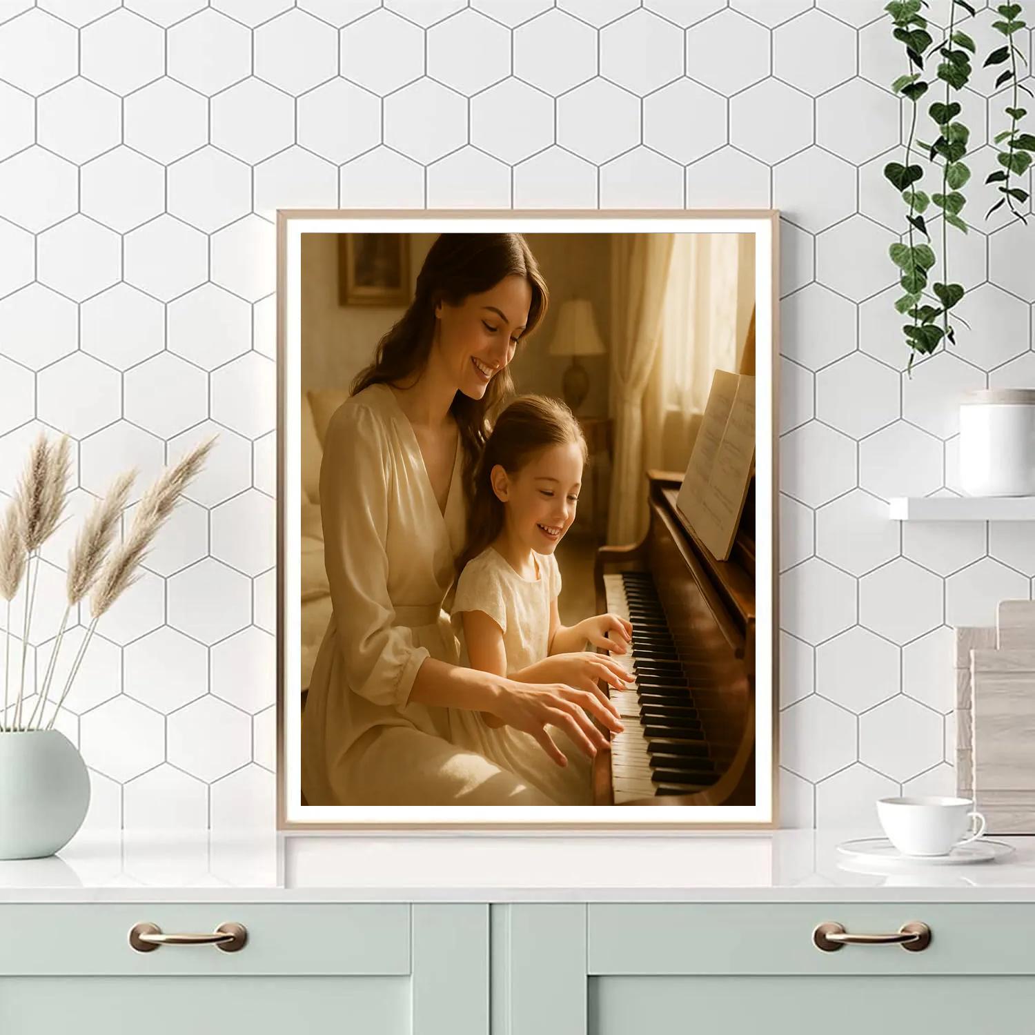 Sunlit Piano Duet Paint by numbers kits