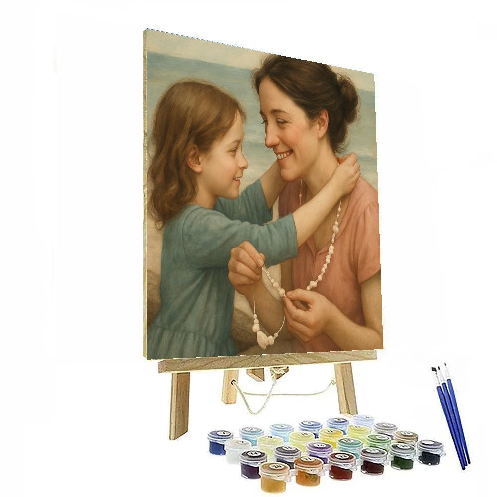 Seaside Shell Necklace Gift Painting by numbers kit