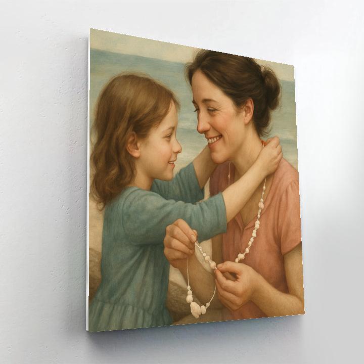 Seaside Shell Necklace Gift Painting by numbers kit