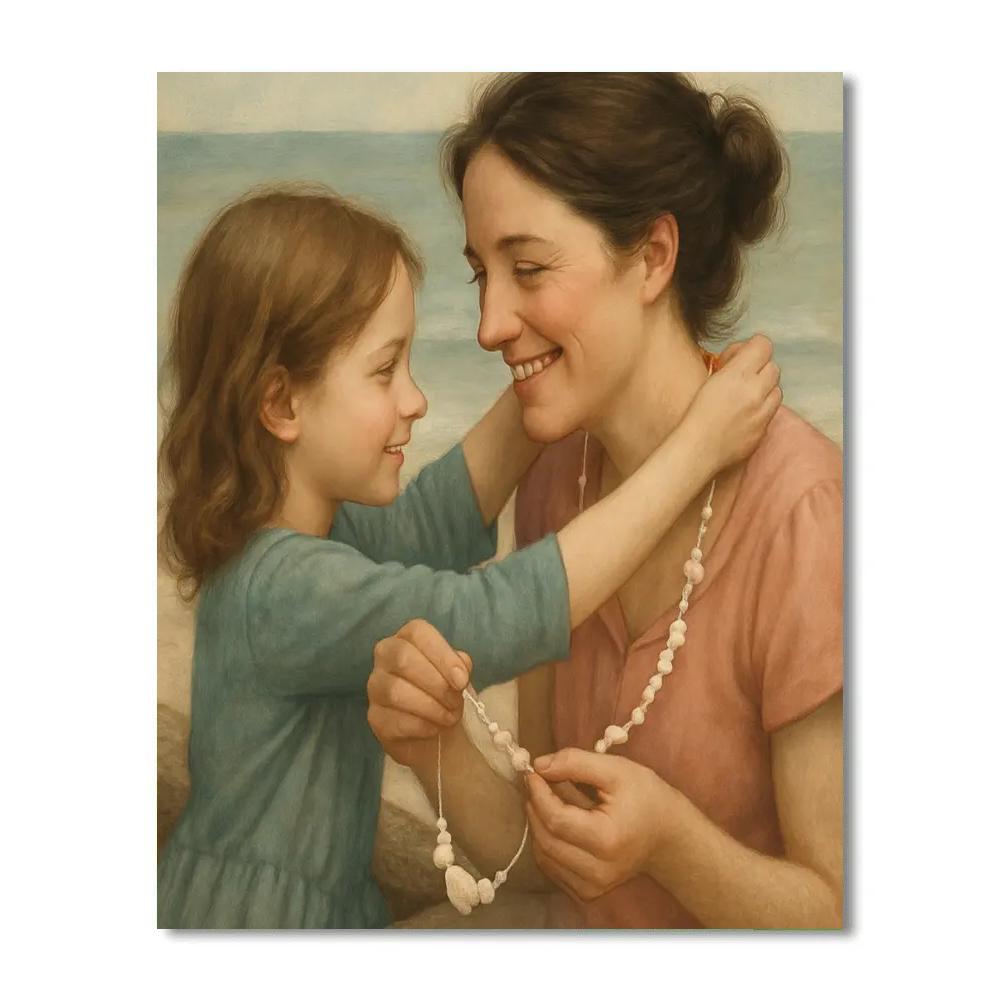 Seaside Shell Necklace Gift Painting by numbers kit