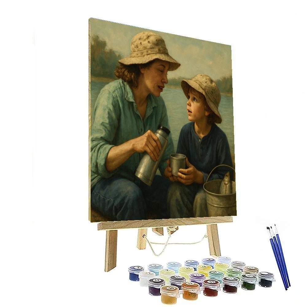 Fishing Hat And Story Swap Number painting