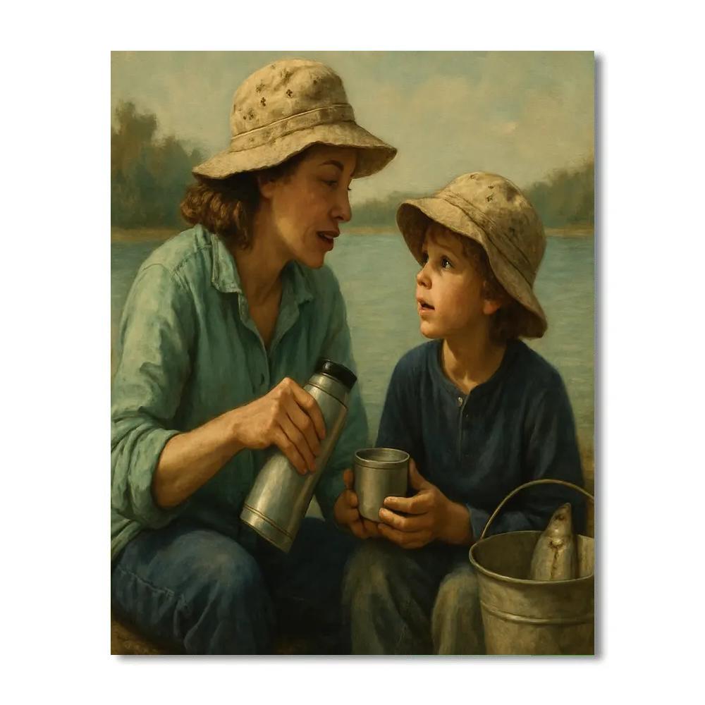 Fishing Hat And Story Swap Number painting