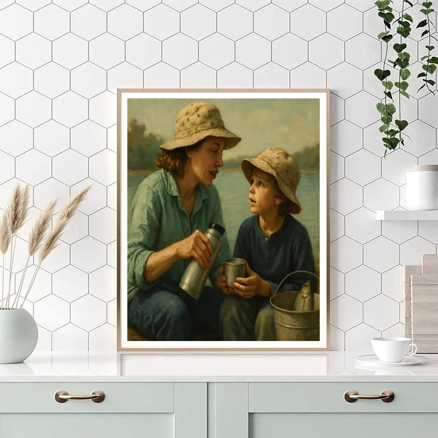 Fishing Hat And Story Swap Number painting