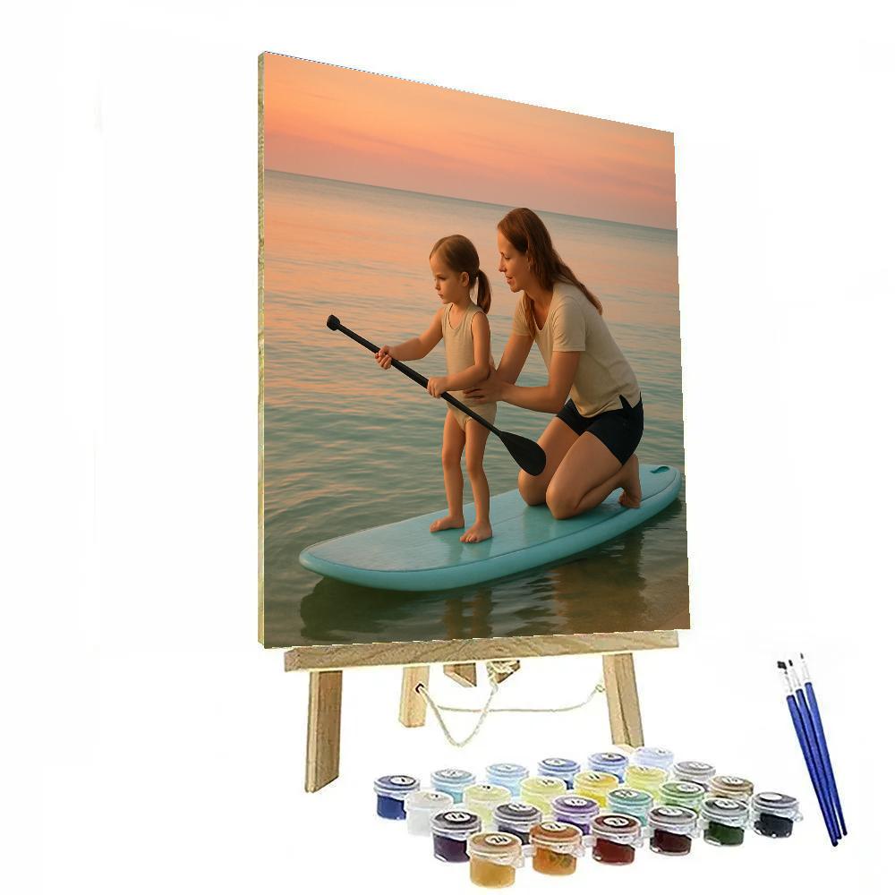 Sunset Paddleboard Lesson Paint by numbers kits