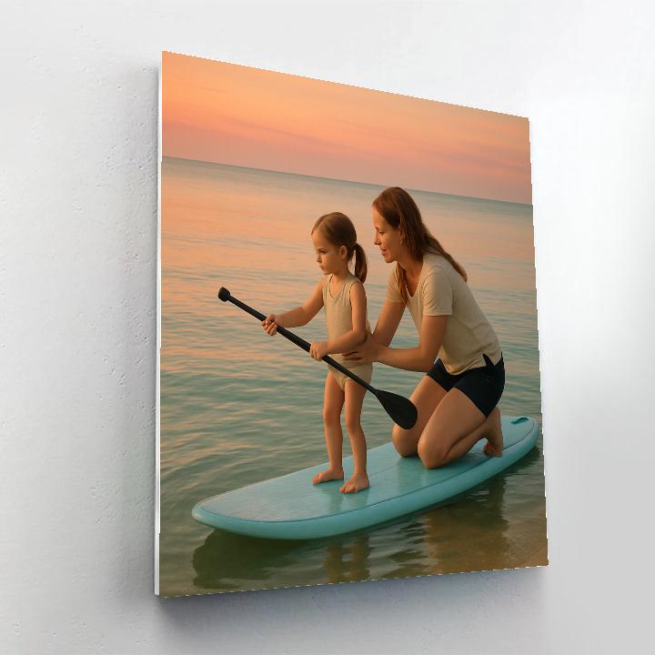 Sunset Paddleboard Lesson Paint by numbers kits