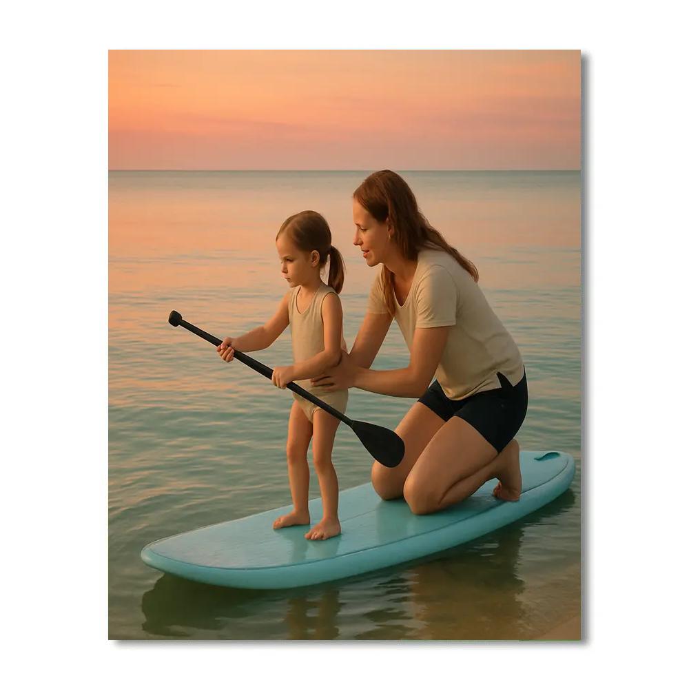 Sunset Paddleboard Lesson Paint by numbers kits