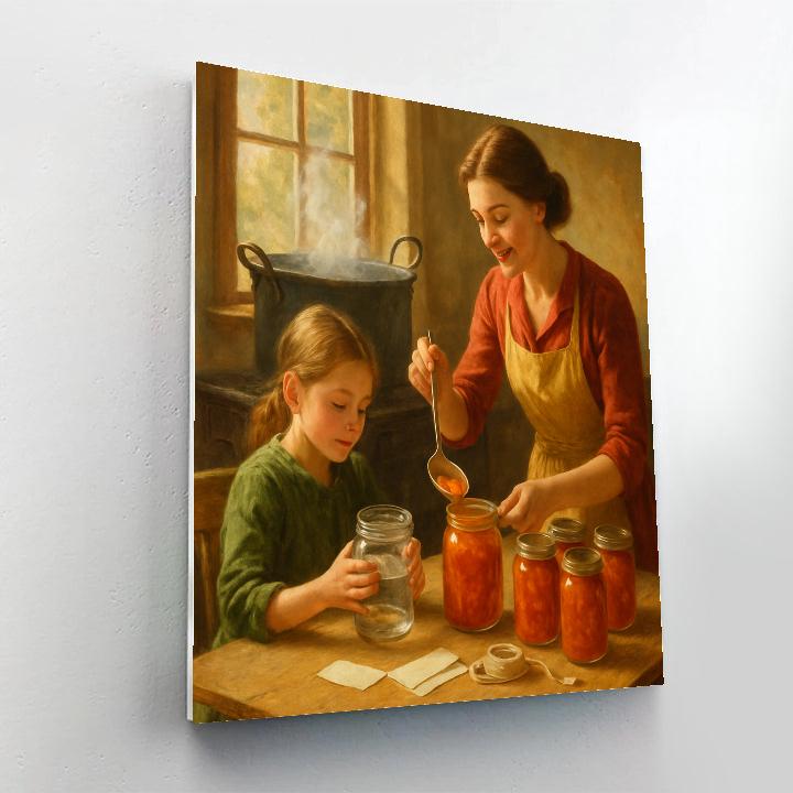 Garden Harvest Jar Preserves DIY paint by numbers