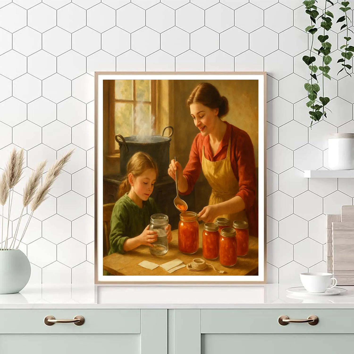 Garden Harvest Jar Preserves DIY paint by numbers