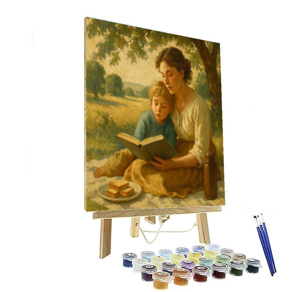 Park Picnic Story Circle paint by color