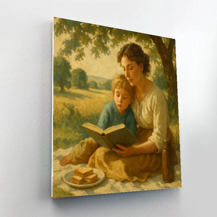 Park Picnic Story Circle paint by color