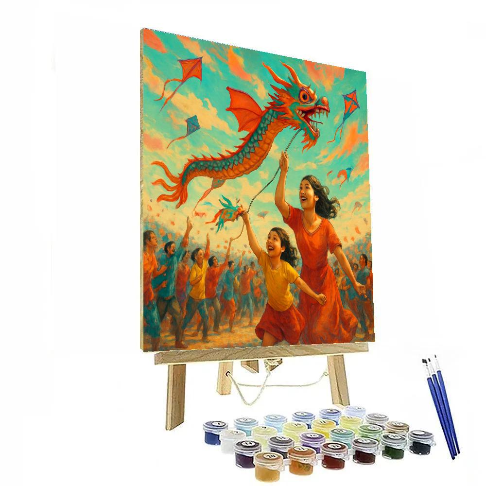 Kite Festival Family Flight paint by numbers