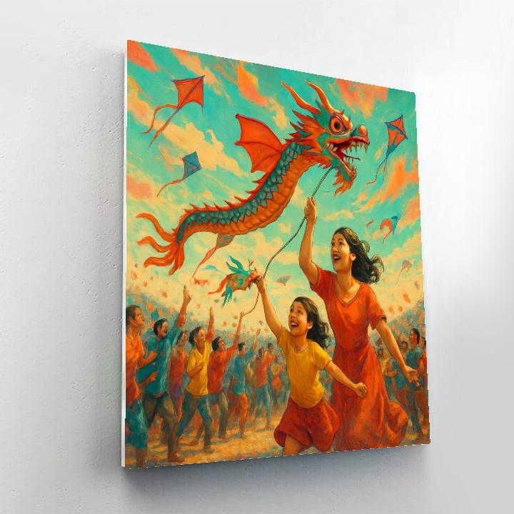 Kite Festival Family Flight paint by numbers