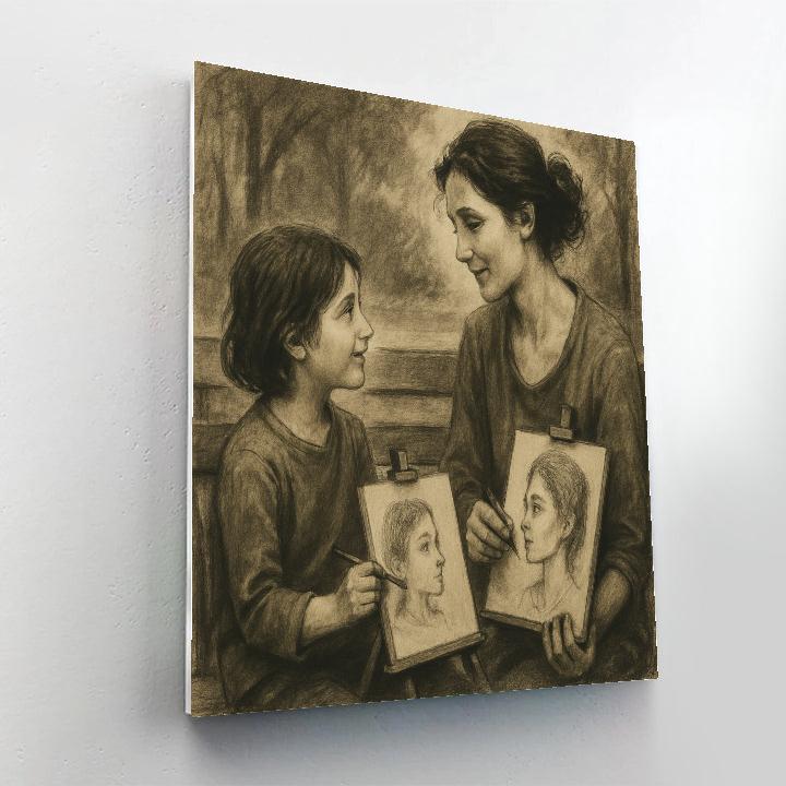 Quiet Bench Sketch Portraits paint by numbers